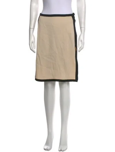 Pre-owned Lanvin Midi Length Skirt In Neutrals