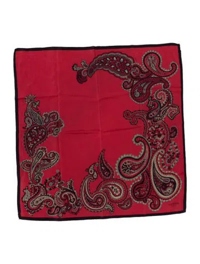 Pre-owned Lanvin Paisley Print Scarf In Red