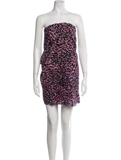 Pre-owned Lanvin Silk Mini Dress In Pink