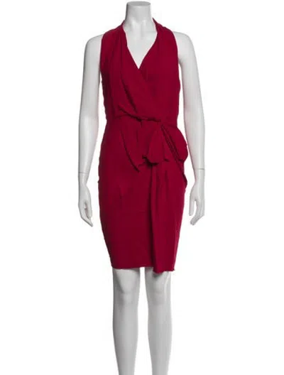 Pre-owned Lanvin Silk Mini Dress In Pink