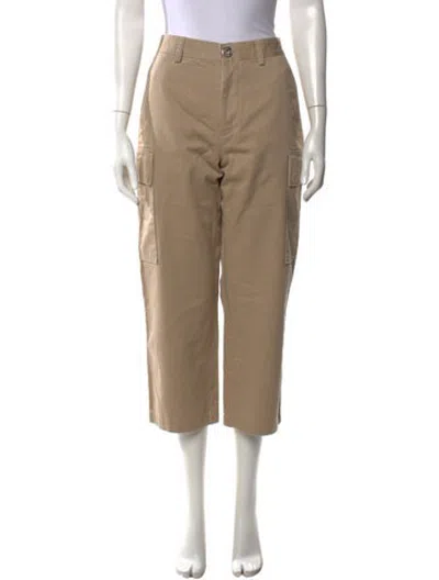 Pre-owned Lanvin Straight Leg Pants In Brown