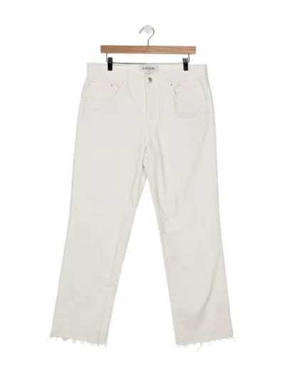 Pre-owned Lanvin Straight-leg Jeans In White