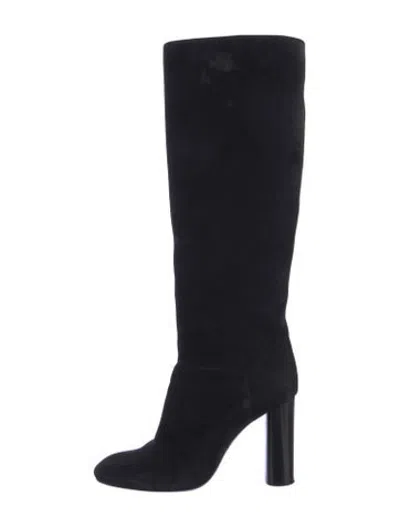 Pre-owned Lanvin Suede Boots In Black