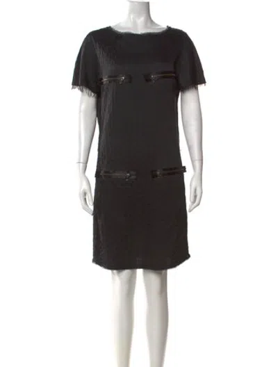 Pre-owned Lanvin Vintage Mini Dress In Black