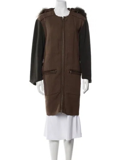 Pre-owned Lanvin Wool Parka In Green