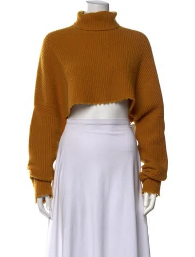 Pre-owned Lapointe Cashmere Turtleneck Sweater In Brown