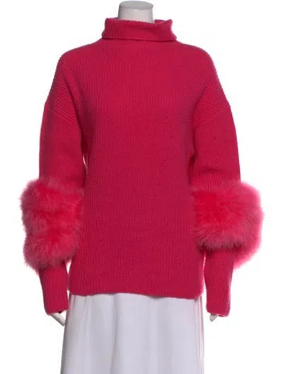 Pre-owned Lapointe Cashmere Turtleneck Sweater In Pink