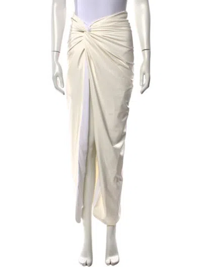 Pre-owned Lapointe Faux Leather Long Skirt In Neutrals