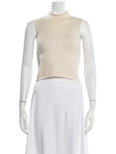 Pre-owned Lapointe Mock Neck Sweater In Neutrals