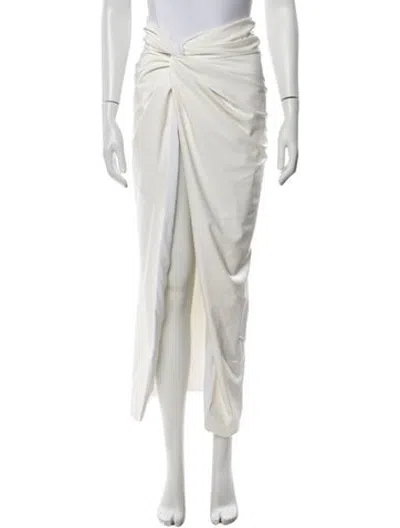 Pre-owned Lapointe Satin Long Skirt In Neutrals