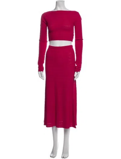 Pre-owned Lapointe Skirt Set In Pink