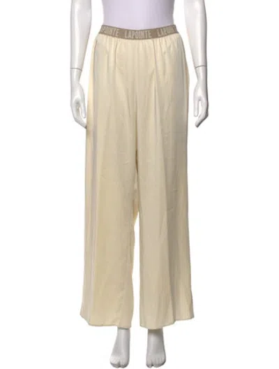 Pre-owned Lapointe Wide Leg Pants In Neutrals