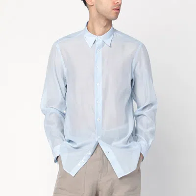 Lardini Light Blue Shirt In Silk Blend