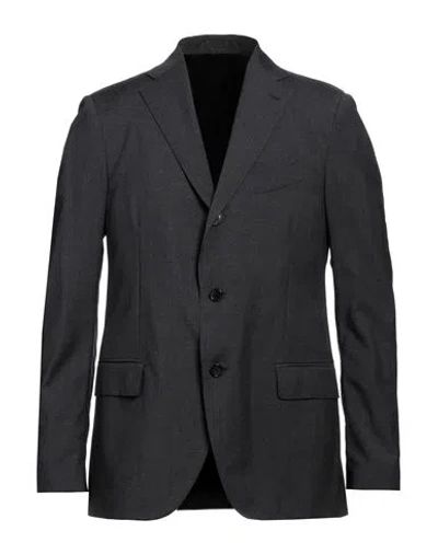 Lardini Man Blazer Steel Grey Size 40 Wool In Grey