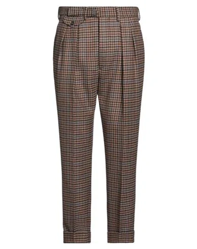 Lardini Man Pants Brown Size 34 Wool, Polyester, Cotton, Viscose