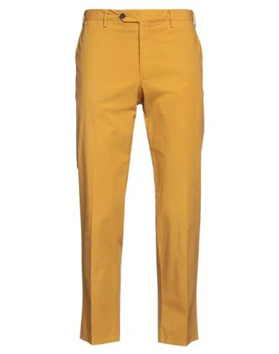 Lardini Man Pants Ocher Size 34 Cotton, Elastane In Orange