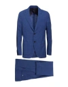 Lardini Man Suit Navy Blue Size 42 Wool, Cotton, Linen, Elastane