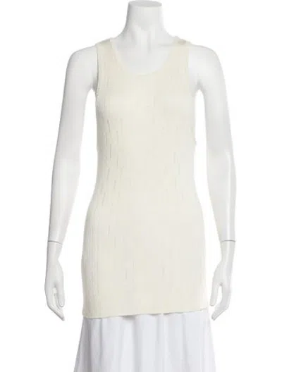 Pre-owned Lardini Patterned Crew Neck Top W/ Tags In Neutrals