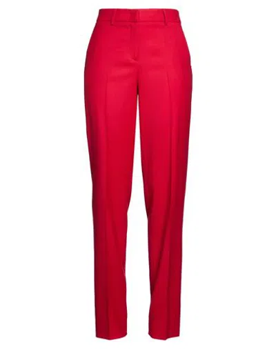 Lardini Woman Pants Red Size 12 Virgin Wool, Elastane
