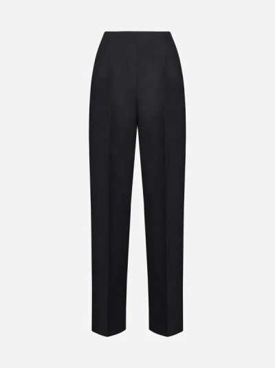 Lardini Wool-blend Trousers In Black