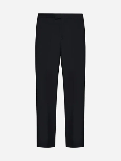 Lardini Wool Trousers In Black