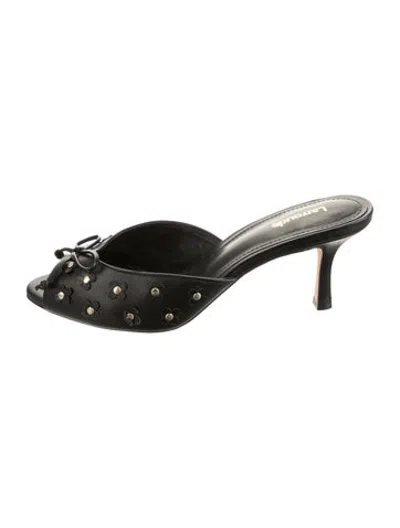 Pre-owned Larroude Leather In Black