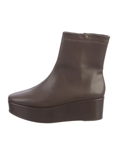 Pre-owned Larroude Leather Boots In Brown