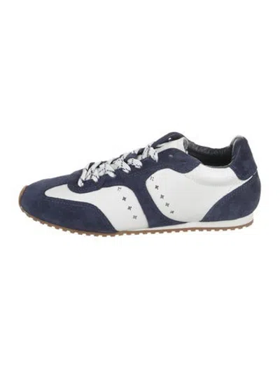 Pre-owned Larroude Suede Sneakers In Blue
