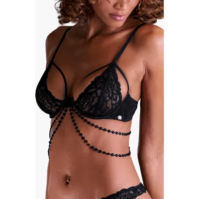 Lascana Strappy Lace Unlined Bra In Black