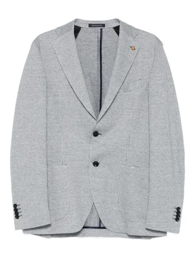 Latorre Houndstooth-pattern Blazer In Gray