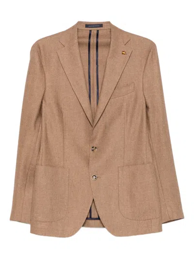 Latorre Single-breasted Blazer In Brown