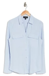 Laundry By Shelli Segal Long Sleeve Blouse In Light Blue