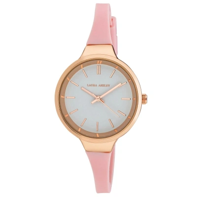 Pre-owned Laura Ashley Women's 34mm Clear Reader Silicon Strap Watch (la2063) In Rose Gold