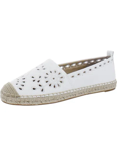 Lauren Ralph Lauren Cameryn Eylt Womens Leather Embroidered Loafers In White