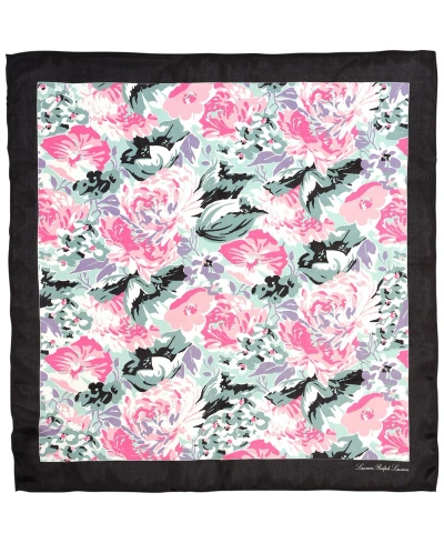 Lauren Ralph Lauren Garden Floral Square Scarf In Pink