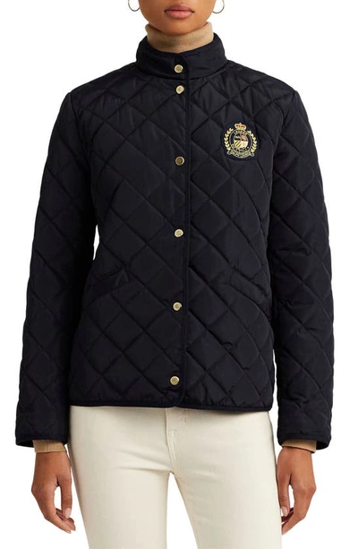 Lauren Ralph Lauren Quilted Recycled Polyester Jacket In Dark Navy