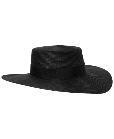 Lauren Ralph Lauren Shine Boater Hat In Black