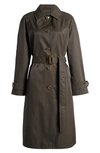 Lauren Ralph Lauren Water Resistant Belted Single Breasted Trench Coat In Litchfield Loden