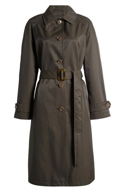 Lauren Ralph Lauren Water Resistant Belted Single Breasted Trench Coat In Litchfield Loden