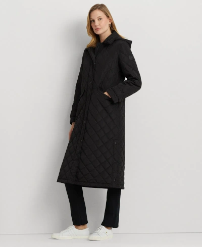 Lauren Ralph Lauren Women's Collared Quilted Coat In Black