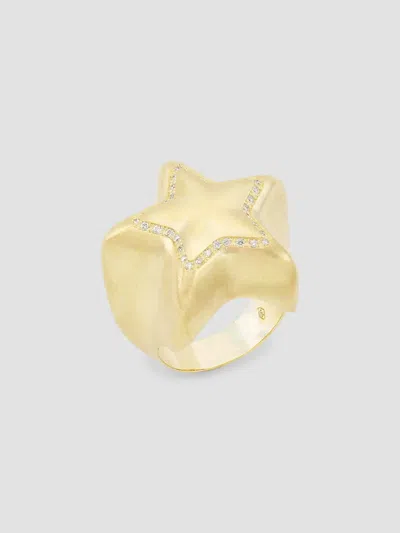 Lauren Rubinski Women's 14k Yellow Gold & 0.2 Tcw Diamond Star Ring