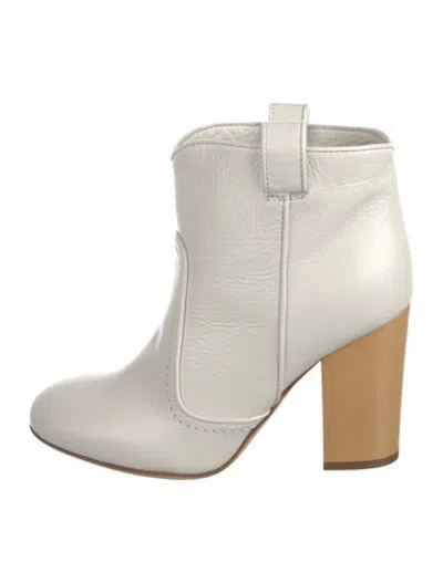 Pre-owned Laurence Dacade Leather Western Boots In White