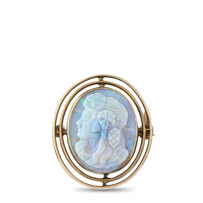 Lb Exclusive 14k Rose Gold Australian Opal Cameo Brooch Mf04-091026