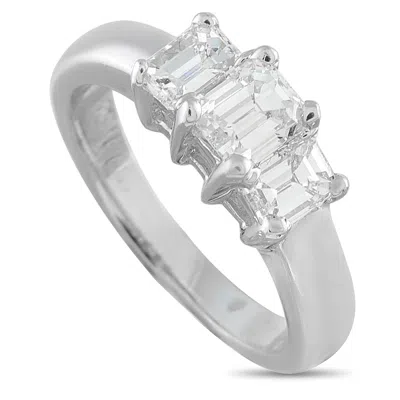 Lb Exclusive 14k White Gold 1.64ct Diamond Three-stone Ring Mf19-080526