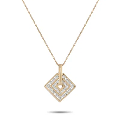 Lb Exclusive 14k Yellow Gold 0.50ct Diamond Pendant Necklace Mf03-071626