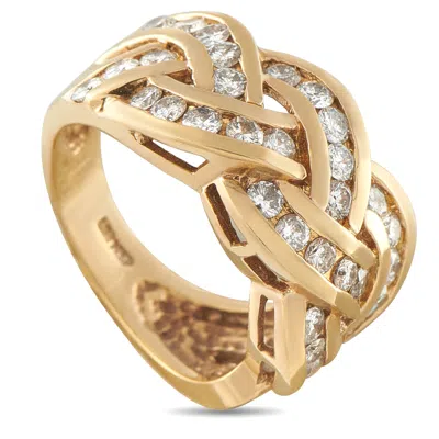Lb Exclusive 14k Yellow Gold 1.14ct Diamond Woven Ring Mf09-063026