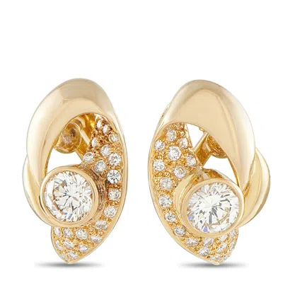 Lb Exclusive 18k Yellow Gold 3.30ct Diamond Earrings Mf03-100826