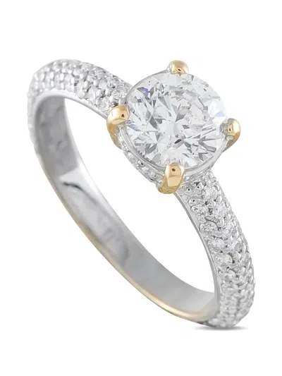 Pre-owned Lb Exclusive Diamond Ring In Silver