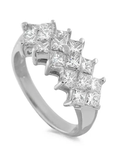 Pre-owned Lb Exclusive Diamond Ring In Silver