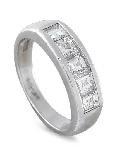 Pre-owned Lb Exclusive Diamond Ring In Silver
